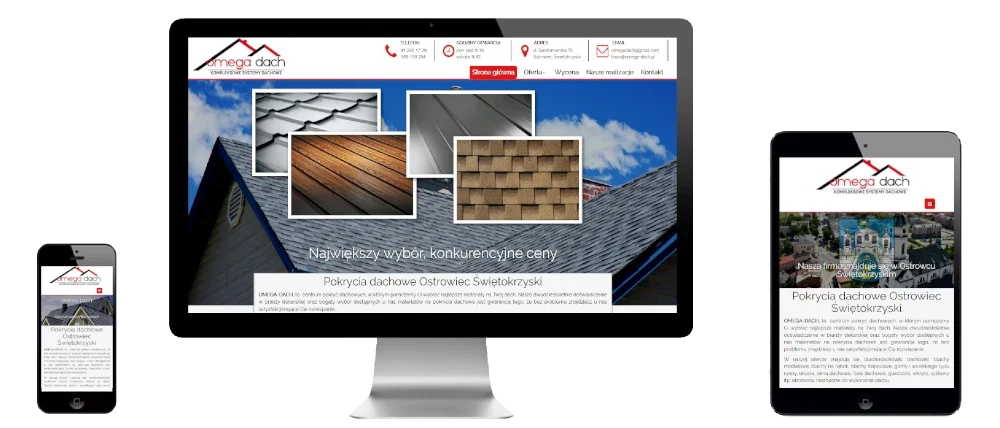 Strona internetowa firmy Omega dach